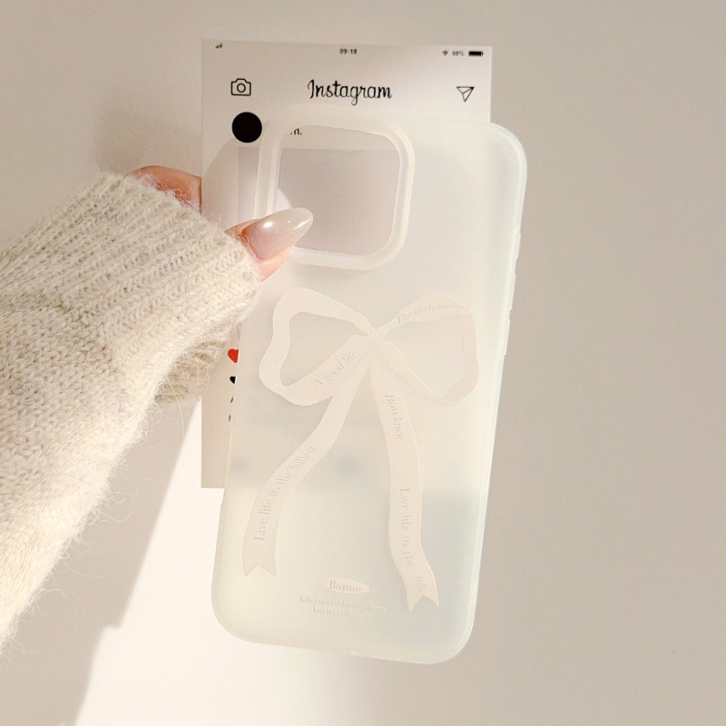 【塔下】iPhone16promax対応の個性的な蝶結びデザイン、シンプルで耐衝撃性のあるソフトケース、iPhone17、iPhone15、iPhone12、iPhone11対応|undefined