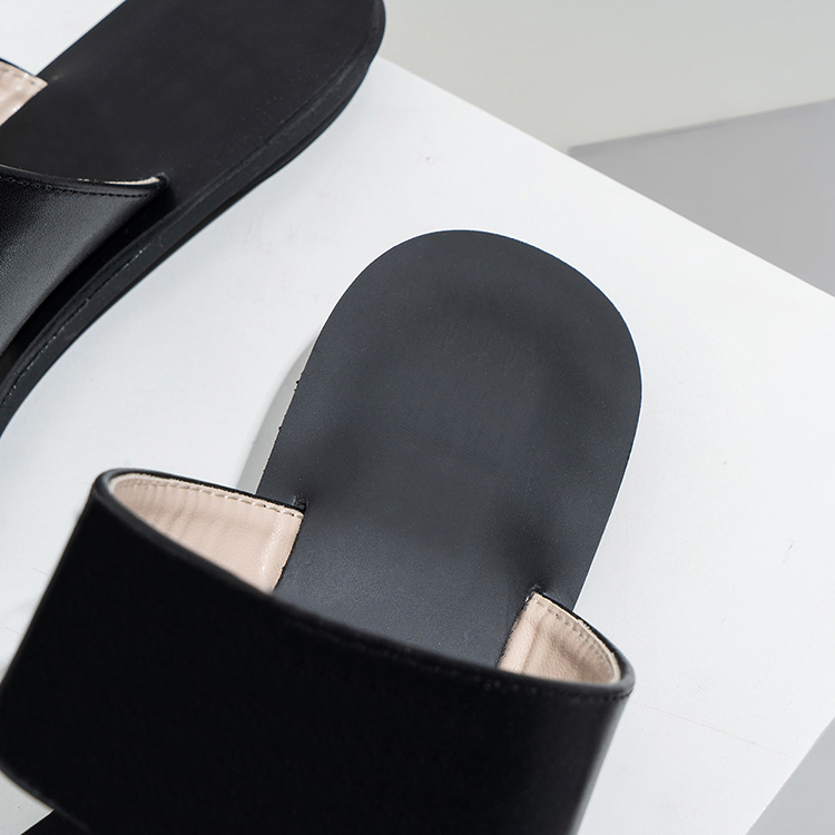 Women's Herringbone Flat Sandals Designer Style Summer Slides_voghion.com