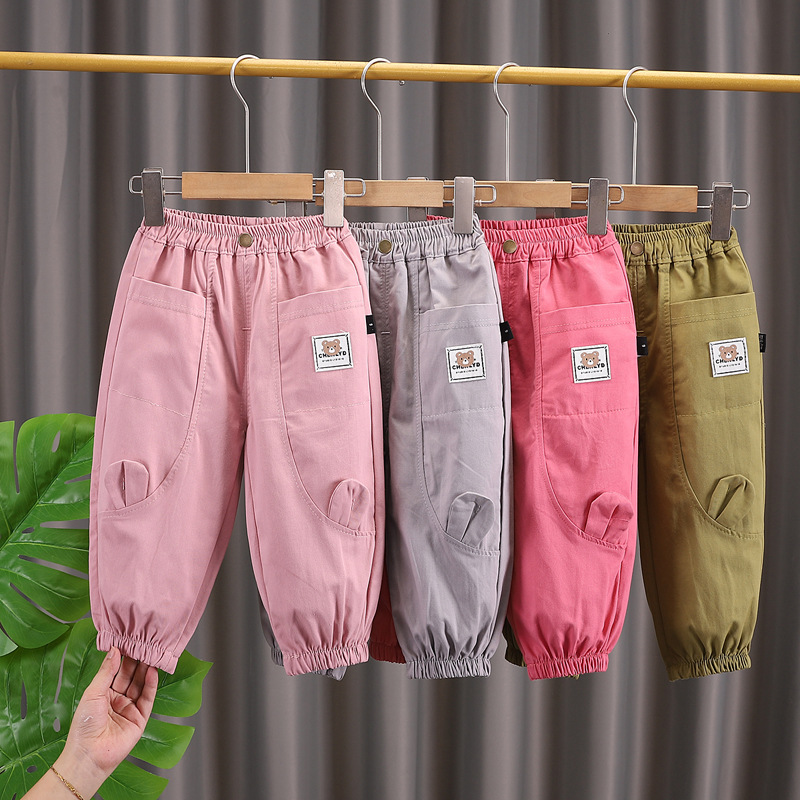 Pantalones Cargo Casuales Ajustados para Niños de Algodón para Primavera y Otoño image 5