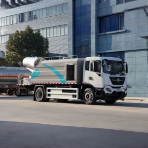 Pure electric sanitation fog cannon dust suppression vehicle, multi-functional water spraying vehicle for urban street disinfection, cleaning, and landscaping