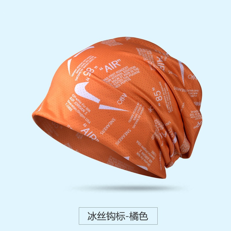 Nuevo sombrero de verano gorra fría delgada manga de seda de hielo secado rápido transpiración deportiva turbante de correr sombrero de dormir protector solar