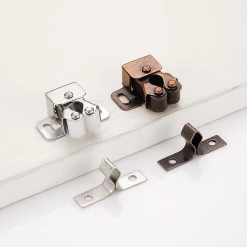 Kitchen cabinet door knock pearl buckle press old style drawer buckle accessories switch furniture door wardrobe door card buckle antique copper 