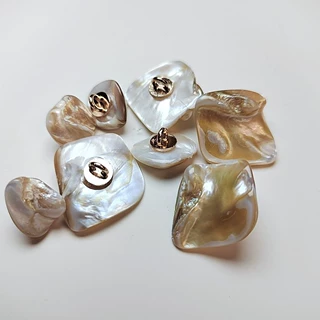 个性款真贝壳扣子钮扣异形海螺天然衬衫针织衫饰扣高品质DIY