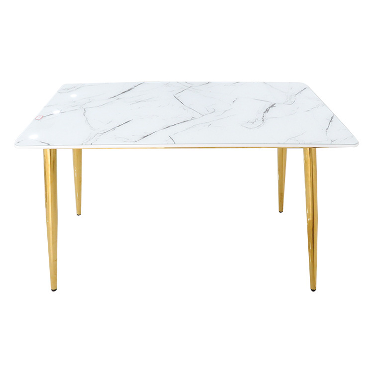 Mesa de café exportación simple sala de estar tabla de roca MDF pegatinas mesa de té lujosa mesa de café de vidrio temperado
