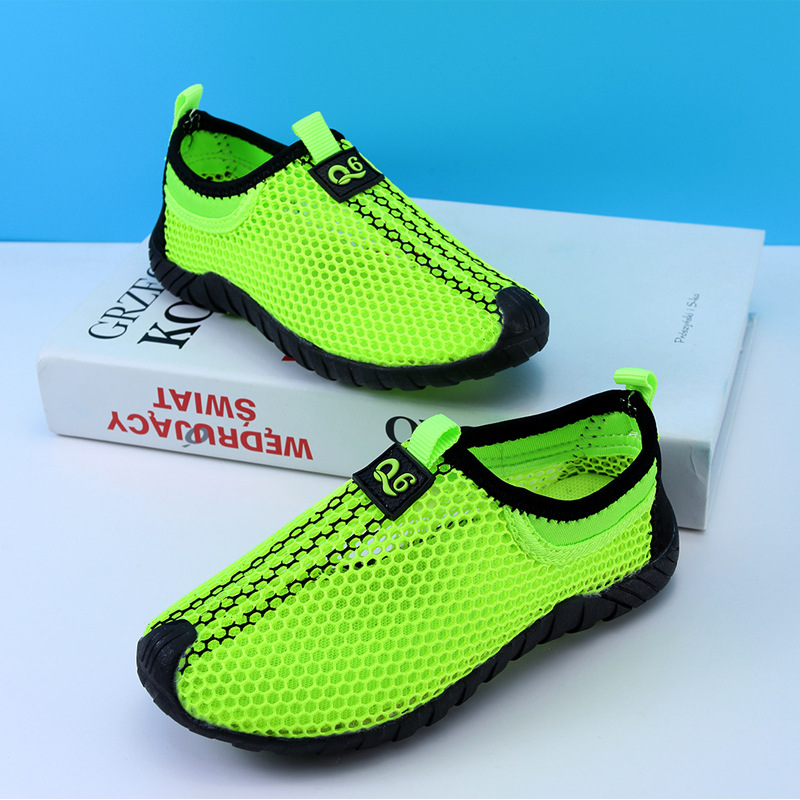 Cross-border summer new children's sports mesh shoes wholesale children's shoes with single mesh hole shoes breathable mesh eye shoes for children