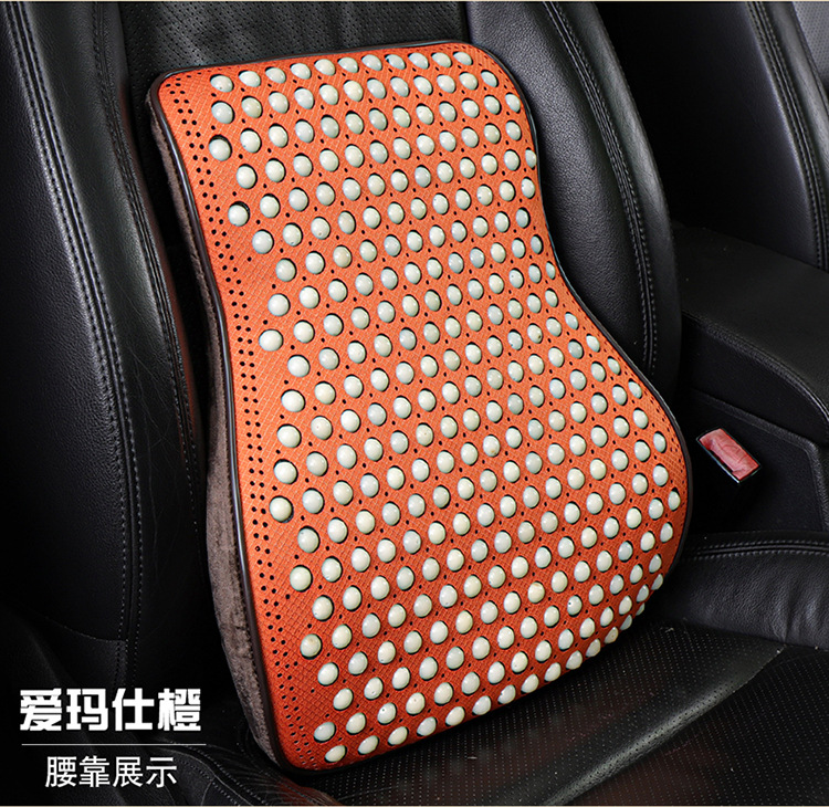High-end hand-crocheted Bodhi car seat cushion, summer-specific cooling pad, universal for all car sizes, breathable bead lumbar support seat cushion