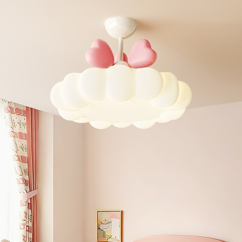 Luz de techo de la princesa rosa viento flor de viento crema habitación de la princesa luz principal de espectro completo lámpara de la habitación de los niños 323L