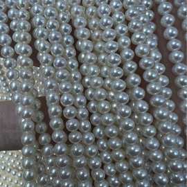 诸暨淡水baby项链AK强光近正圆细微瑕几乎无暇锁骨链成品18k金