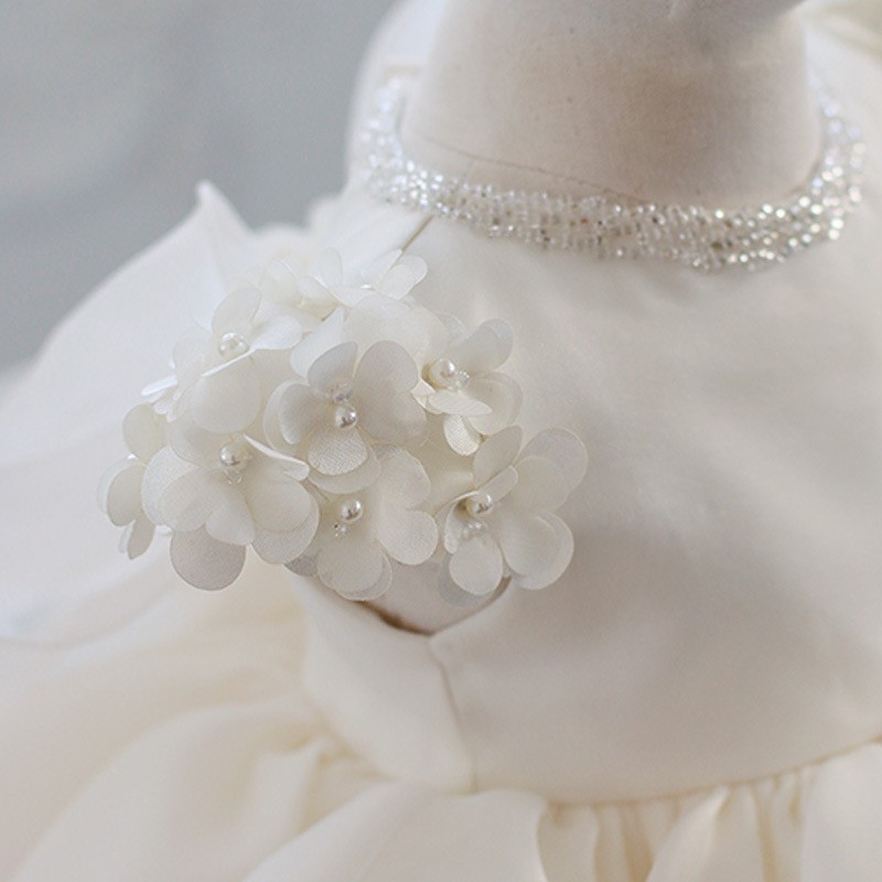 Prinzessin Kleid Für Mädchen Weißes Festliches Blumenmädchen_voghion.com