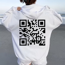 F__k You QR Code Hoodie�羳ŷ�������Ůͬ����޶�ά����