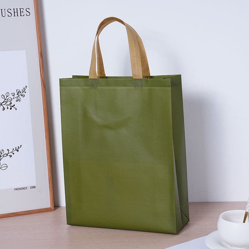 Bolsa de película no tejida ecológica bolsa de compras impermeable bolsas de color sólido bolsas de ropa bolsas de moda personalizadas bolsas de mano logo