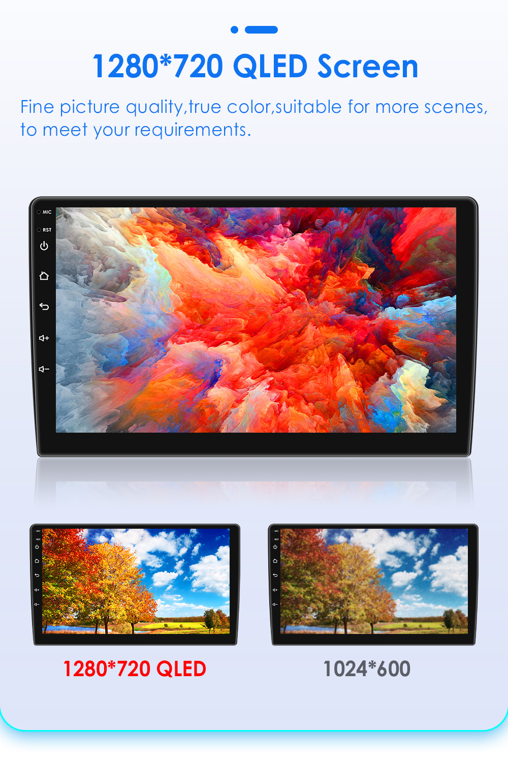 Cross-border 9-inch 10-inch universal machine Android smart car large screen navigation player reversing image all-in-one machine