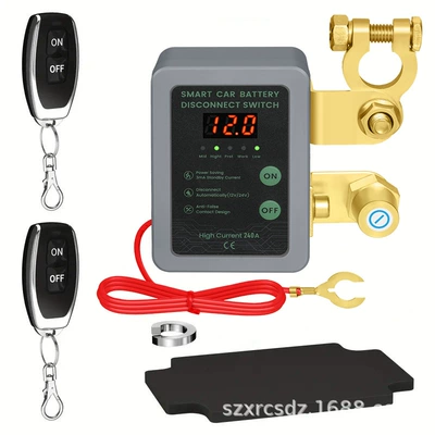 Car Battery Power-Off Switch Power supply, ignition system accessories - gray-display-model