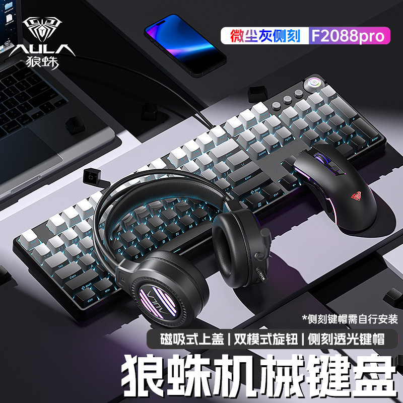 タランチュラの機械のキーボードの側はグラデーションのボタンを刻んでゲームの事務のデスクトップのノートの卸売りを競争します。|undefined