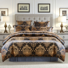 Tribute satin jacquard comforter set three-piece set