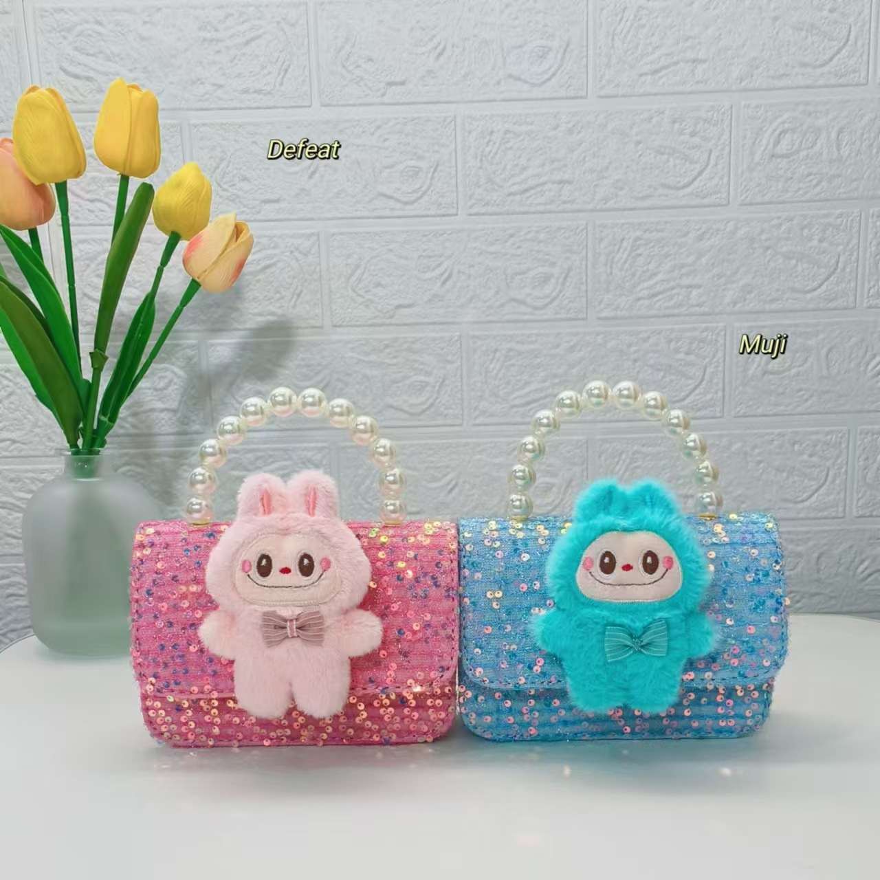 Bolso de perlas bolso de dibujos animados de viento fragante bolso de niños bolso de cambio bolso de accesorios bolso de cadena bolso de sequillas bolso cuadrado