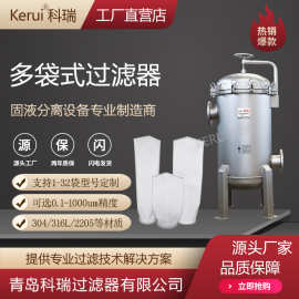 4袋过滤器化工污水处理设备100吨每小时摇臂吊环快开式过滤器