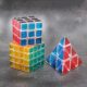 zcube Transparent Rubik's Cube UV Printing Surface Professional Smooth 1, 2, 3, 4 and 5 Pyramid Complete Set of Educational Toys