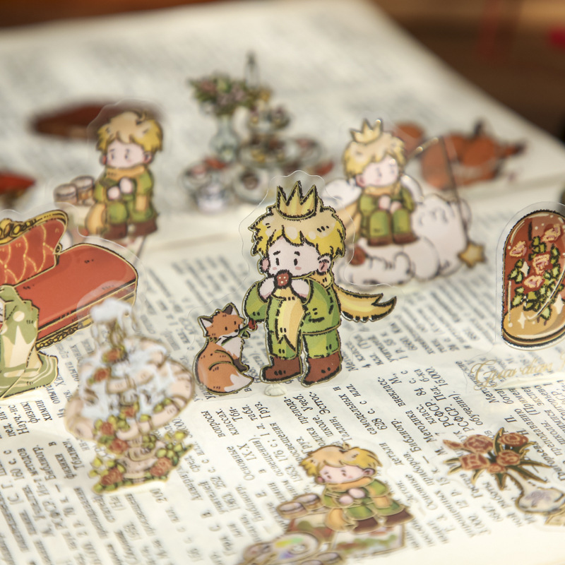Mr. Paper Cute Rose Theme Sticker Pack Star Dream Fairy Tale Book Series Handbook Material DIY Sticker Pack