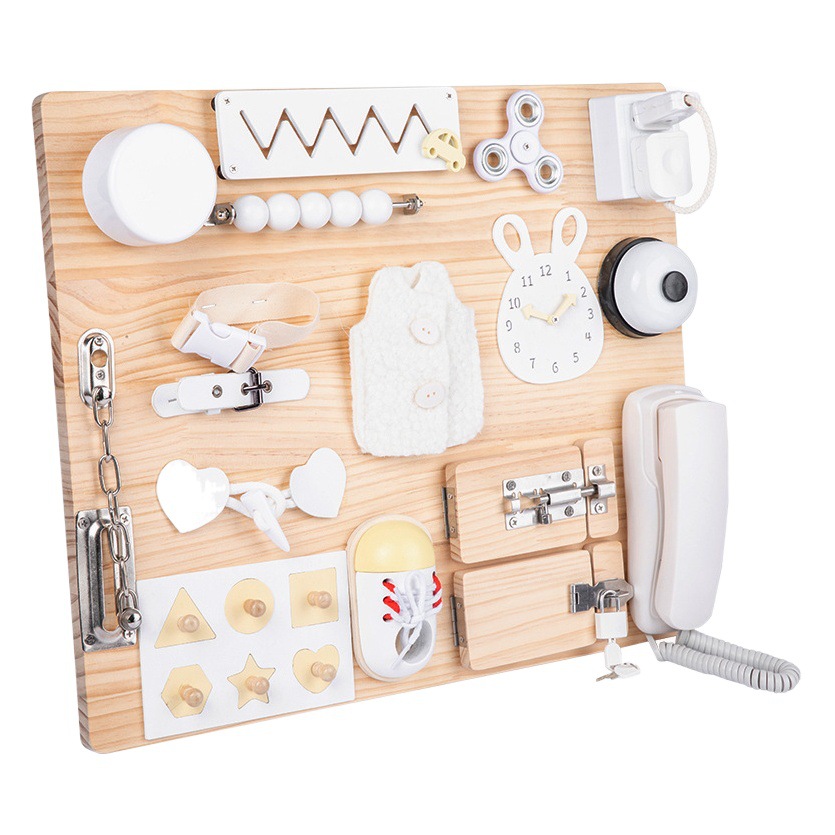 Madera ocupado rápido ocupado tablero accesorios niños educación iluminación mano padre-hijo trabajo interactivo DIY montado juguetes al por mayor