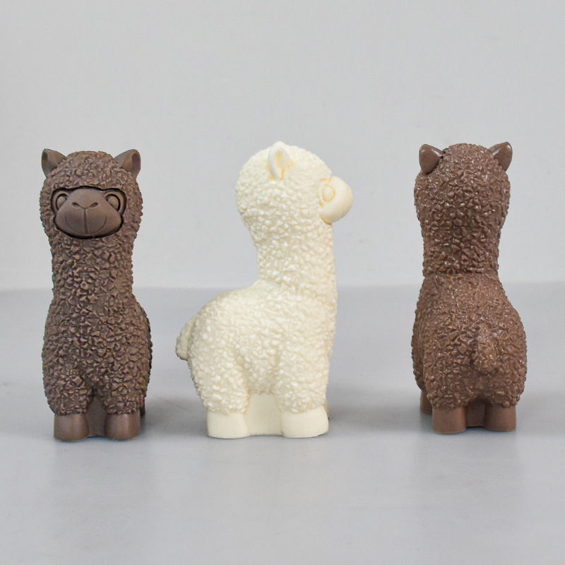 Estilo ins Corea del Sur nueva alpaca molde de silicona simulación animal resina decoración aromaterapia vela en stock