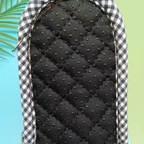 Cross-border pure cotton fabric art couple slippers for men and women, suitable for spring and autumn home indoor, thick three-layer anti-slip silent floor slippers