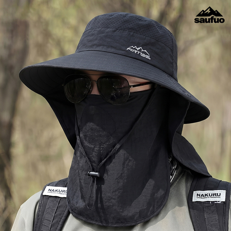 Sun Protection Sun Hat for Men and Women, Summer Full Face Mask, Outdoor Mountaineering Sun Hat, Anti-Uv Fishing Fisherman Hat