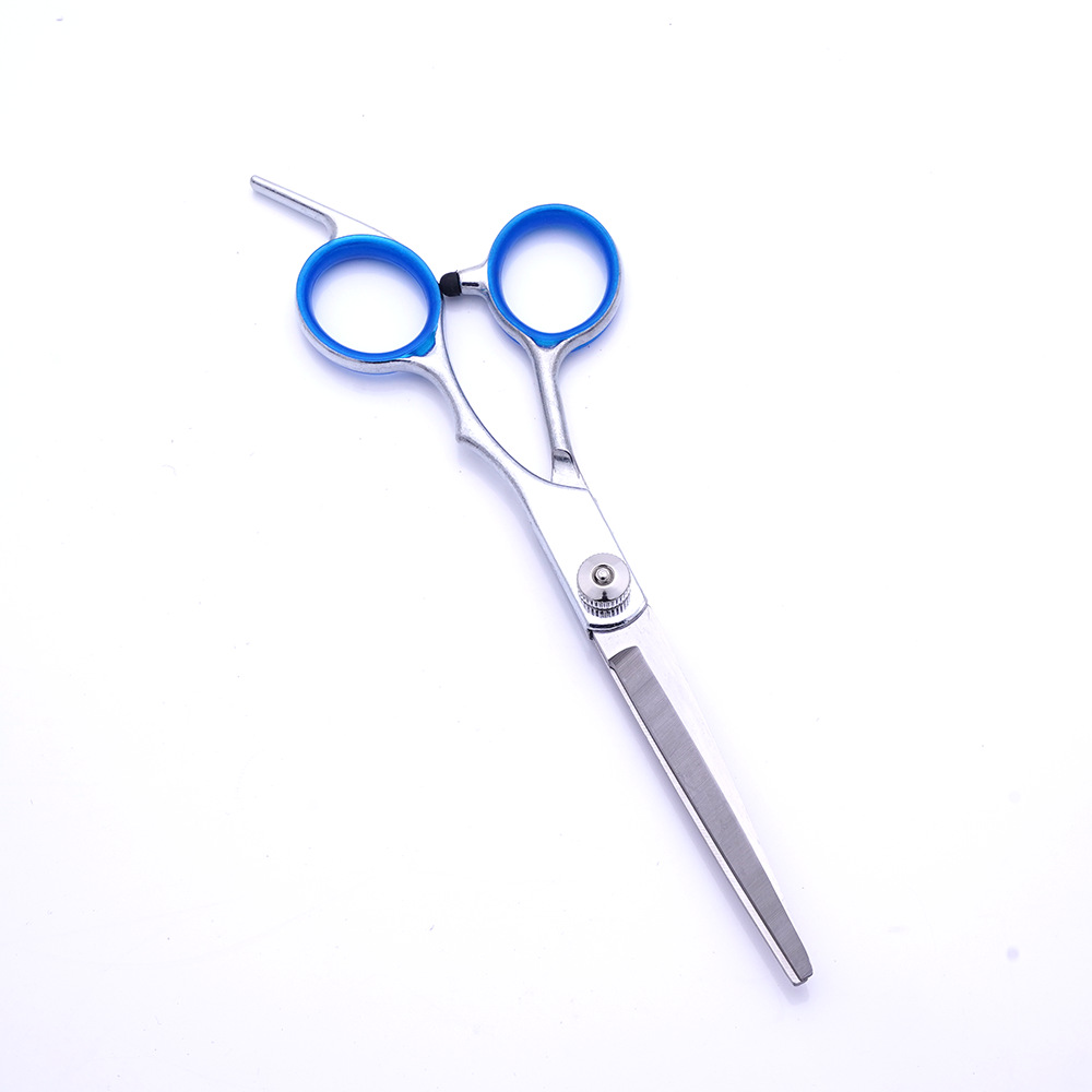 Tijeras de peluquería para adelgazar flequillo, juego de tijeras planas para corte de cabello en casa, herramientas profesionales de barbería