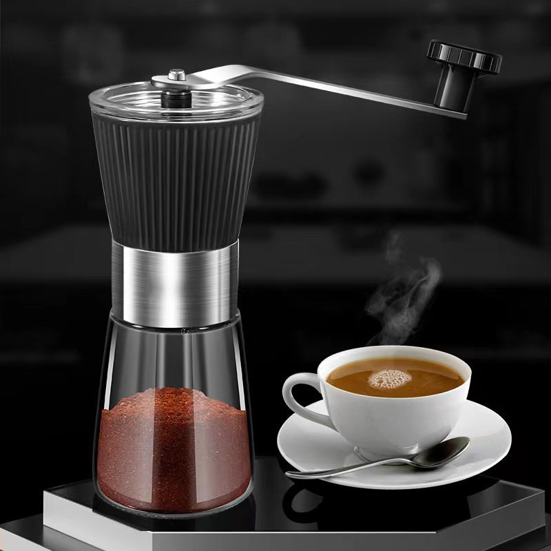 Cross-border 304 stainless steel hand-cranked coffee grinder household multifunctional bean grinder large capacity portable grinder