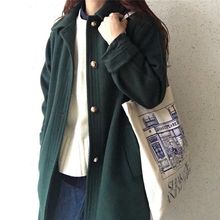 新款ins学院风印花学生单肩包女 日系原宿Chic软妹少女帆布包包购