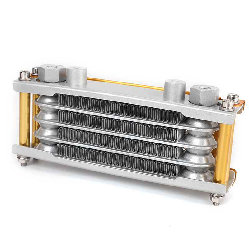 Off-road motorcycle modified oil cooler little monkey high race radiator four-color oil cooler fuel pipe screw