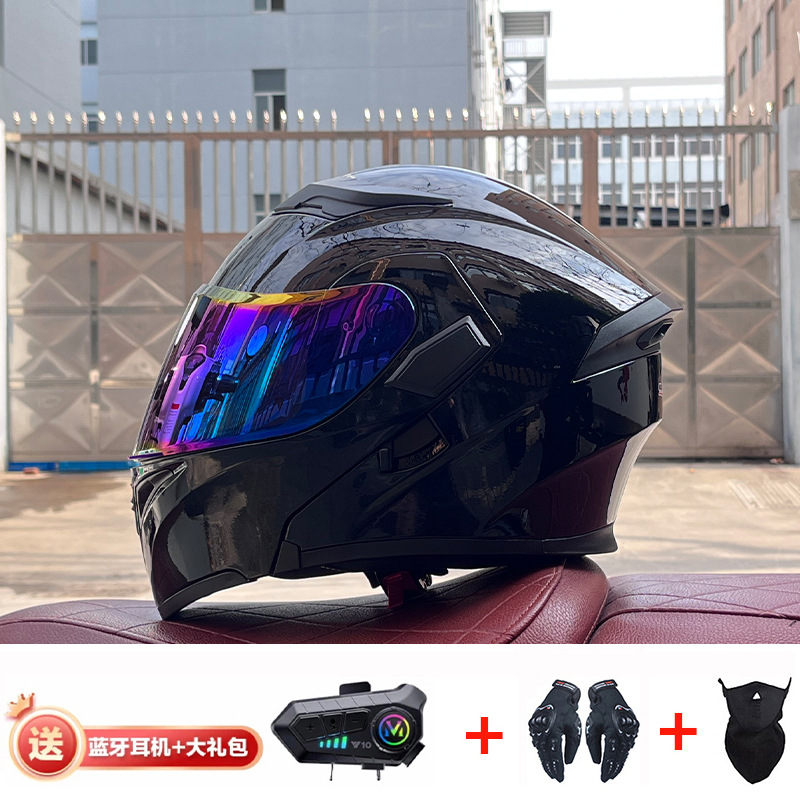 JIEKAI casco de motocicleta casco completo de motocicleta para hombres y mujeres Bluetooth casco de exposición casco de coche eléctrico 3C certificación