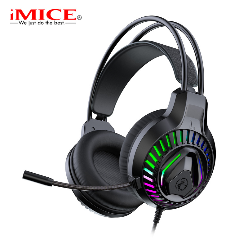 IMICE Factory Directly Supply Cross-border Subwoofer Headset to Eat Chicken PS4 Computer E-sports Headset Wired Game Headset