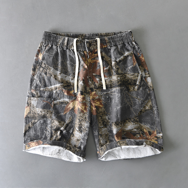 T307 Men's Summer Cotton and Linen Casual Shorts Dropshipping