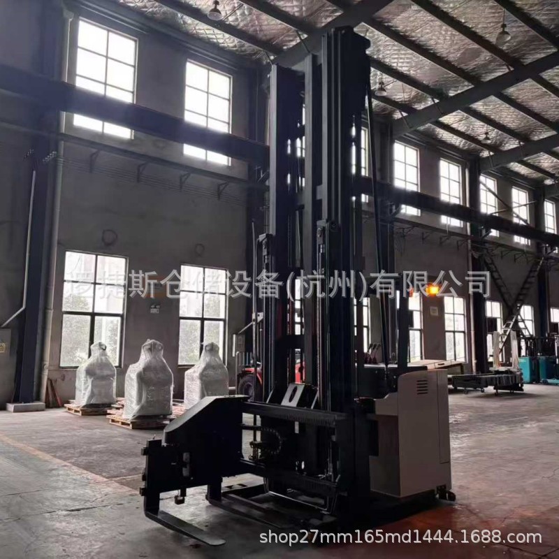 全电动三向叉车1.5吨10m侧站式堆高车小通道堆垛叉车窄通道高位车