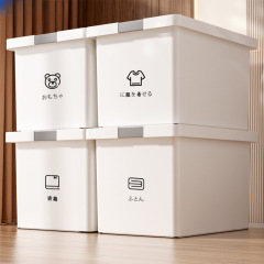 直角収納箱には特大サイズのプラスチック透明家庭用引っ越し整理箱があります。