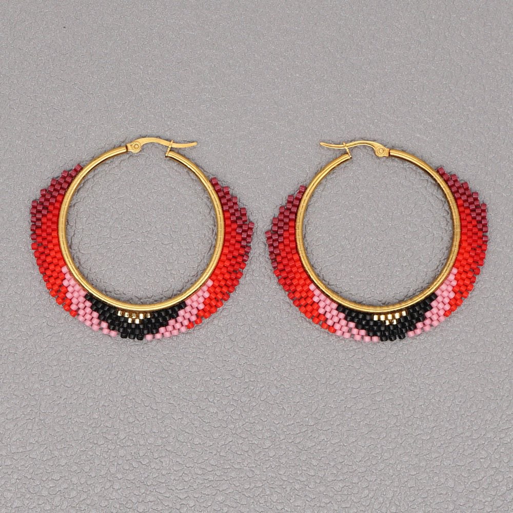 Pendientes De Aro Exagerados De Estilo Étnico De Moda display picture 10