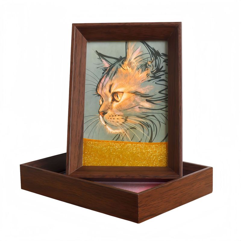 Creative Quicksand Painting Photo Frame Galaxy Calligraphy Cultural and Creative 6inch High-End Ornaments Living Room Bedroom Decoration Holiday Gift