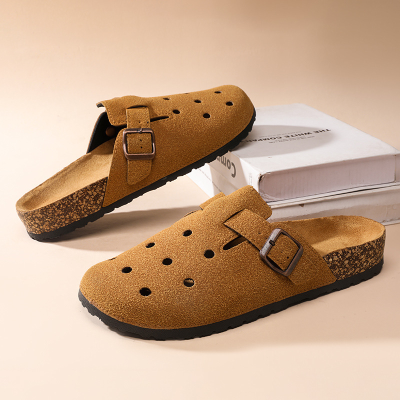 Birkenstock ハーフスリッパ メンズ 夏 お出かけ カジュアル 大きいサイズ 47 ワークサンダル オフィス 滑り止め コルクつま先サンダル|undefined