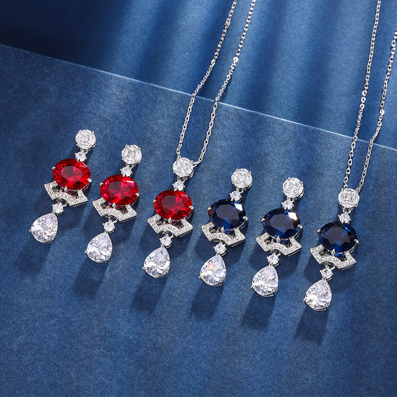 Zhuang Sheng joyas de cobre inferior chapado en oro de la joyería traje de simulación de tesoro de color avanzada falda retro traje femenino 10*12