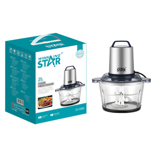Winning Star Cross-Border 2L304 Blade Minced Meat Mixing Garlic Paste Multifunctional Electric Meat Grinder Cooking Machine