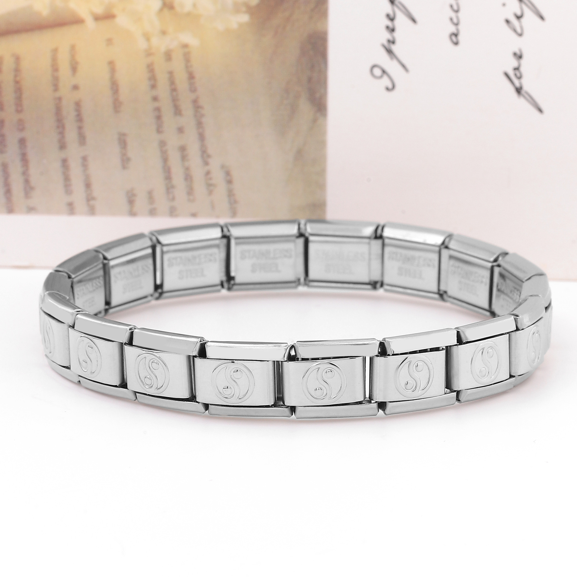 1 Piece Stainless Steel Gossip Bracelet Module Accessories display picture 4