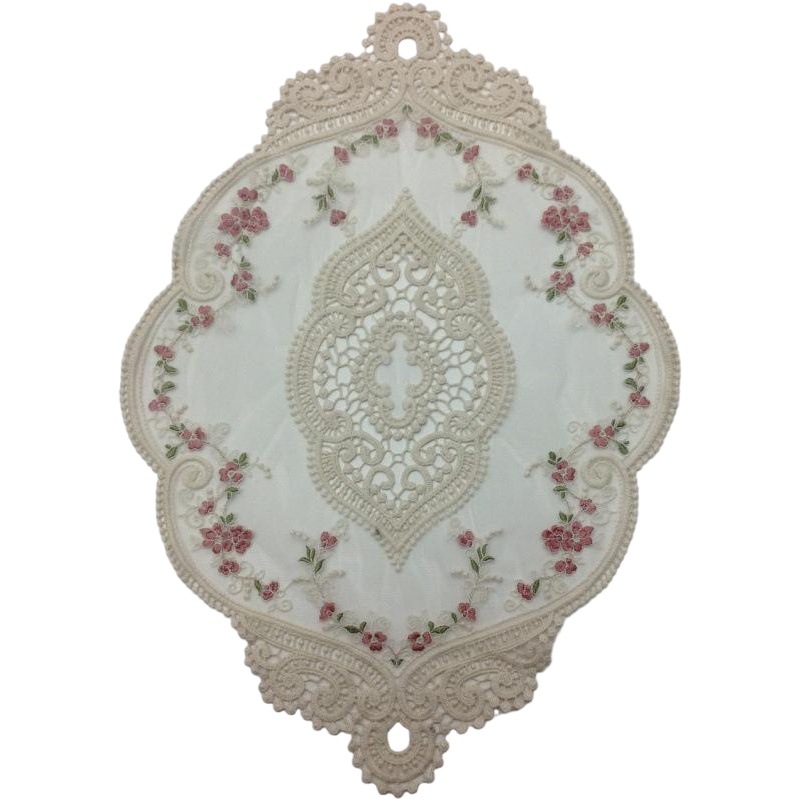 Mantel de encaje francés mantel de encaje silla cortina Decoración Accesorios de tiro estilo pastoral encaje a prueba de polvo mesa de té montaña