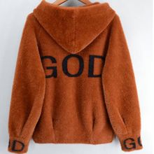 加厚秋冬款仿水貂绒毛衣女开衫外套短款韩版宽松显瘦连帽毛外套潮