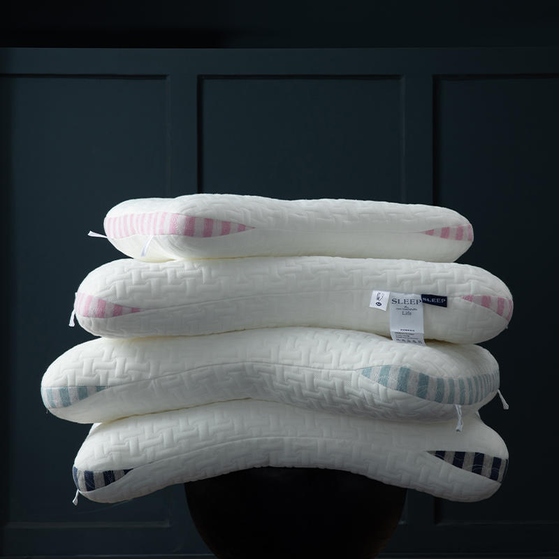 Nuevo posicionamiento partición almohada al por mayor de punto de algodón de masaje almohada núcleo único núcleo de almohada tridimensional cuello almohada par