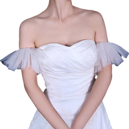 Youlapan new product fantasy mesh bridesmaid and bride all-match gloves arm-covering sleeves evening dress accessories VM33