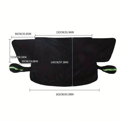 windshield, enlarged Oxford cloth | Car snow shield - oxford-fabric-earmuff-half-cover-model-161