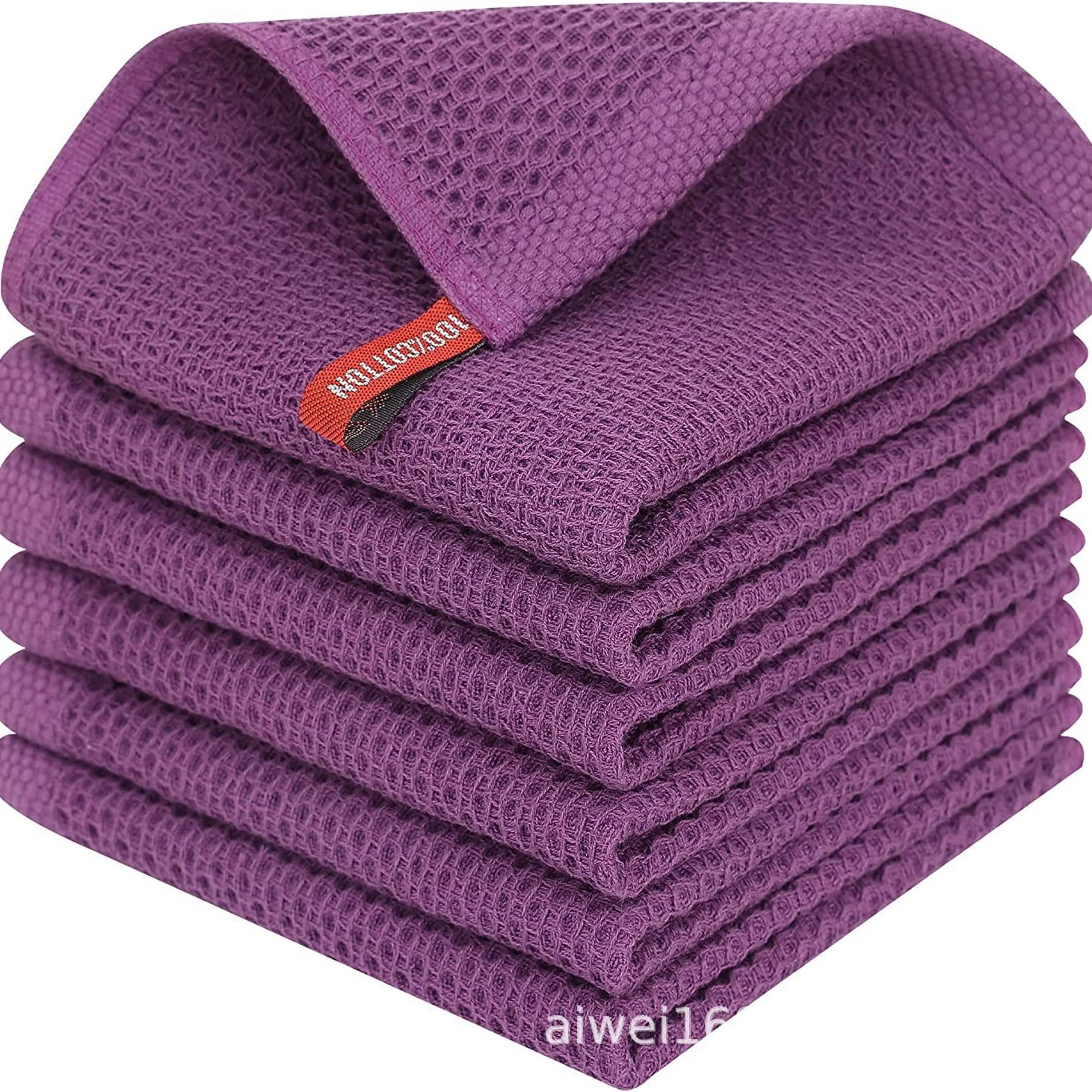 Cotton honeycomb water absorption and thickened rags, kitchen cleaning dishes, towels Baishi cloth square towel, pineapple grid