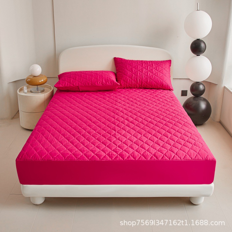 Comercio exterior fittedsheets impermeable colcha acolchada colcha al por mayor cubierta protectora del hotel cepillado cubierta de polvo aislamiento de orina