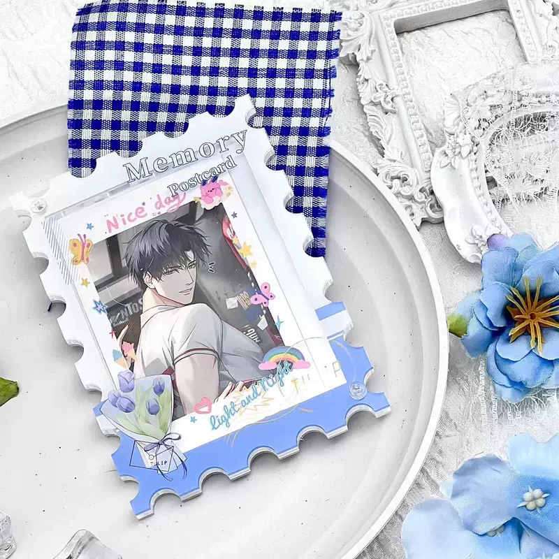Original acrylic flower postcard Polaroid creative image model desk beauty display stand ornaments